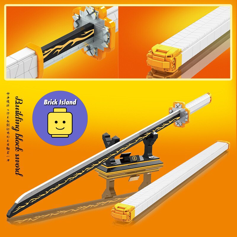 Đồ Chơi Lắp Ráp Mô Hình Thanh Kiếm Katana Nichirin Của Zenitsu Kimestu no Yaiba - Brick Island