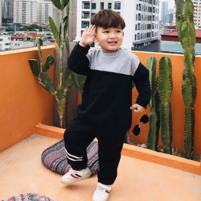 Set polo thể thao 2 màu cực kì sành điệu dành cho bé trai / bé gái sang chảnh - SukidsStore