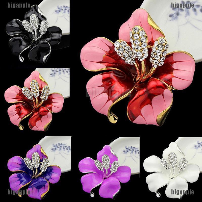 Ghim cài áo hình hoa lily đính đá sang trọng dành cho nữ