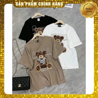 [Freeship - Xả khô máu] Áo thun unisex form rộng tay lỡ oversize nữ 🌸 Áo GẤU CAO CẤP tay lỡ form rộng unisex