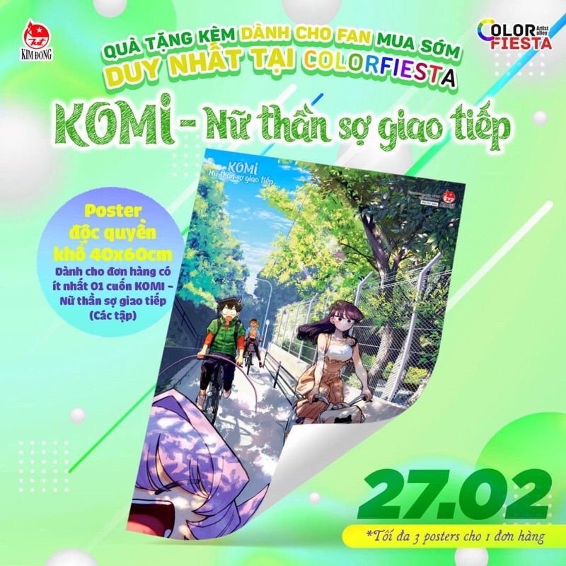Poster Komi - nữ thần sợ giao tiếp - Cofi
