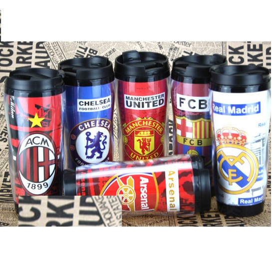 Bình đựng nước câu lạc bộ Manchester United, Arsenal, Chelsea, Barcelona, Real Madrid, Manchester City