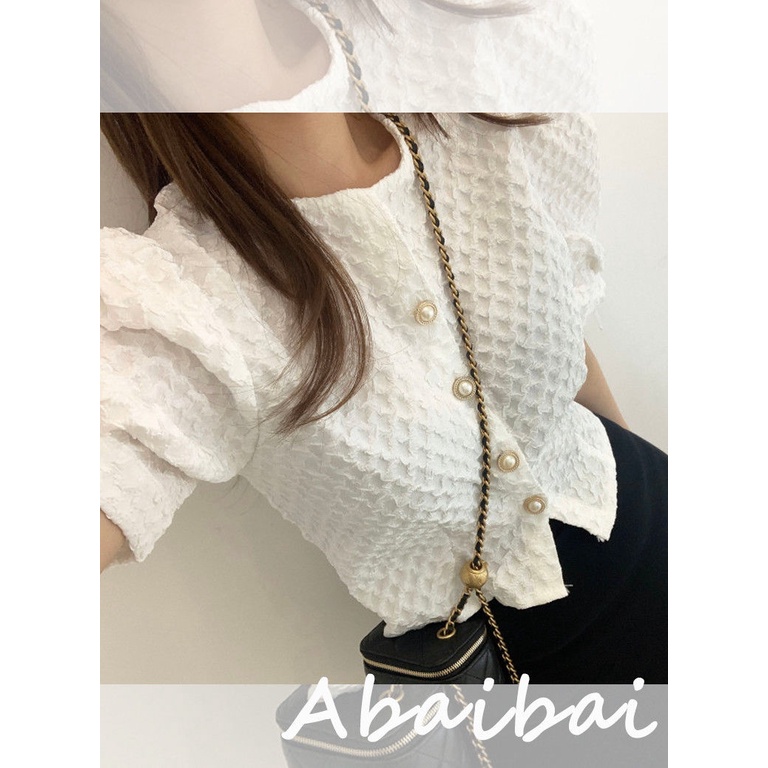 Áo Sơ Mi Trắng Tay Ngắn Dáng Rộng Phong Cách Pháp Thời Trang Mùa Hè Mới 2022 Cho Nữ