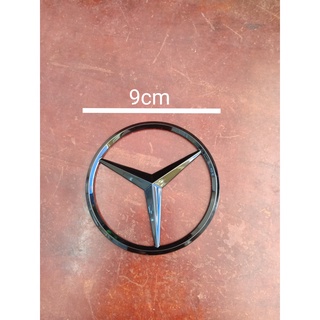 Logo Mercedes Benz 9cm nhựa ABS mạ crom gắn đuôi xe oto