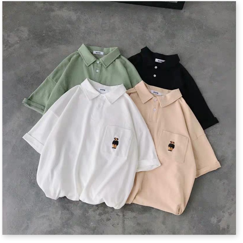 áo thun form rộng tay lỡ cổ bẻ, chất vải siêu mịn