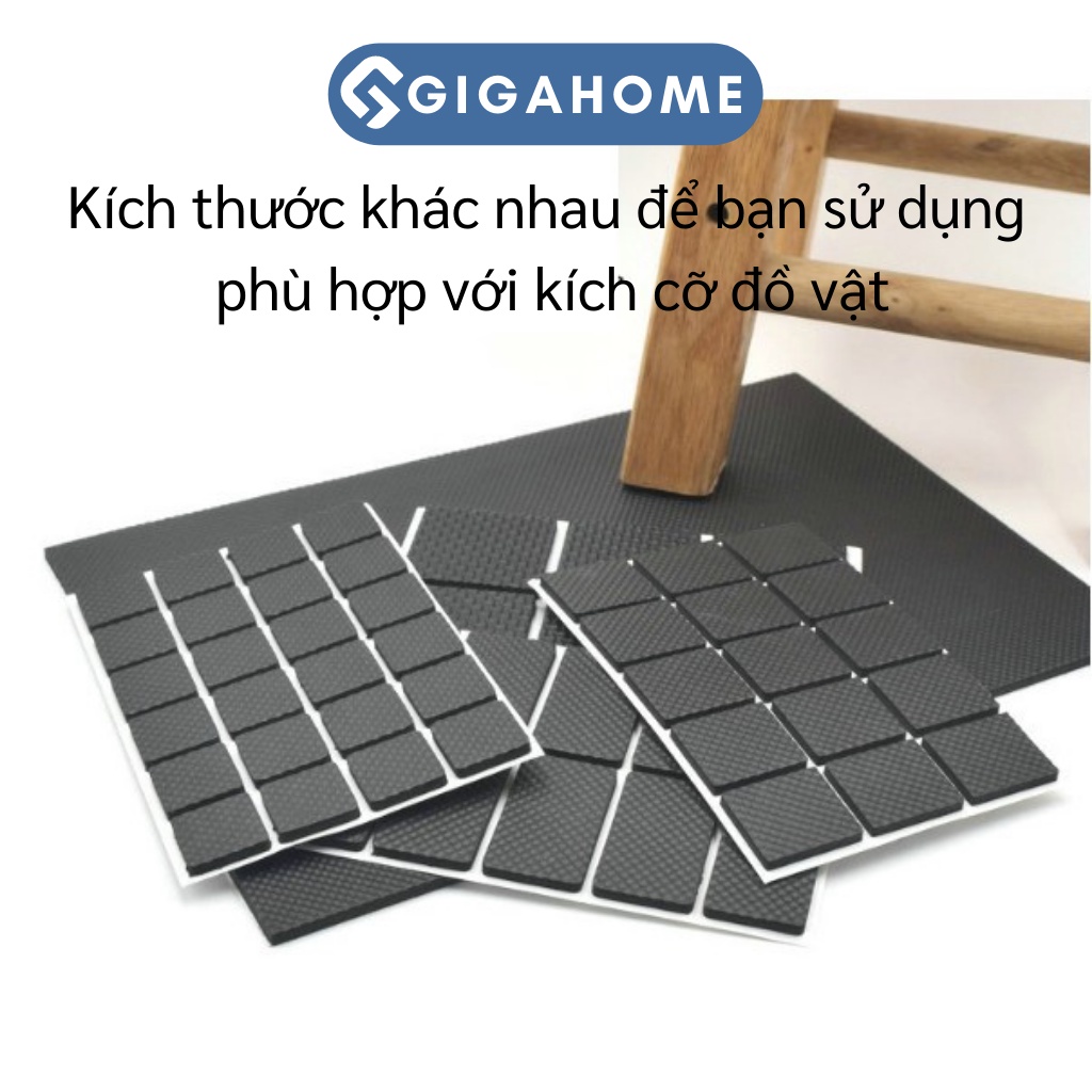 Combo 30 Miếng Dán Chân Bàn Ghế GIGAHOME Hình Vuông Tránh Trầy Xước Sàn Giảm Ồn 4793