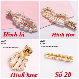 [Kẹp tóc,cặp tóc đính đá, ngọc nhân tạo Hàn Quốc (20 mẫu)