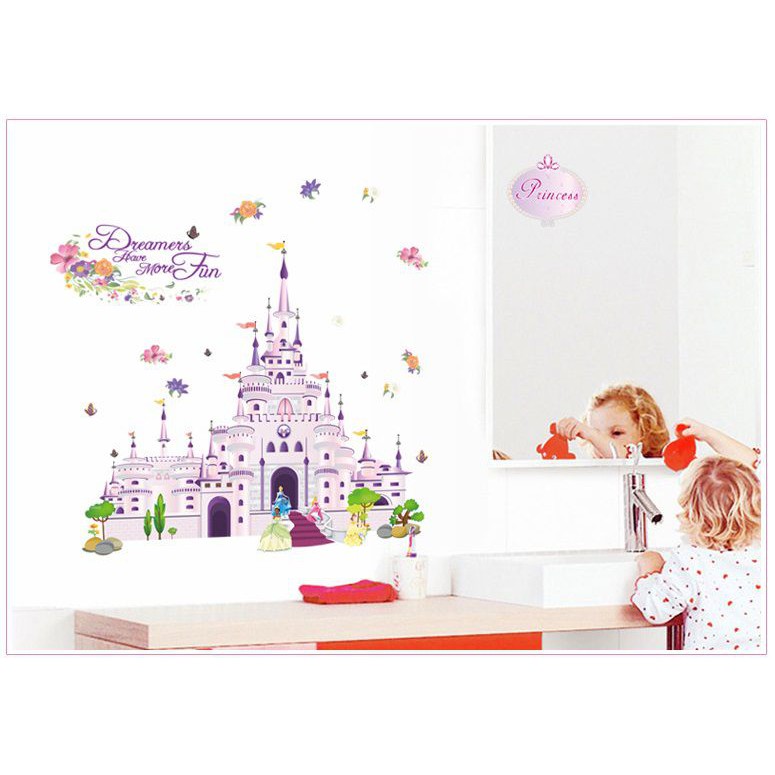 Decal dán tường Lâu đài Disney