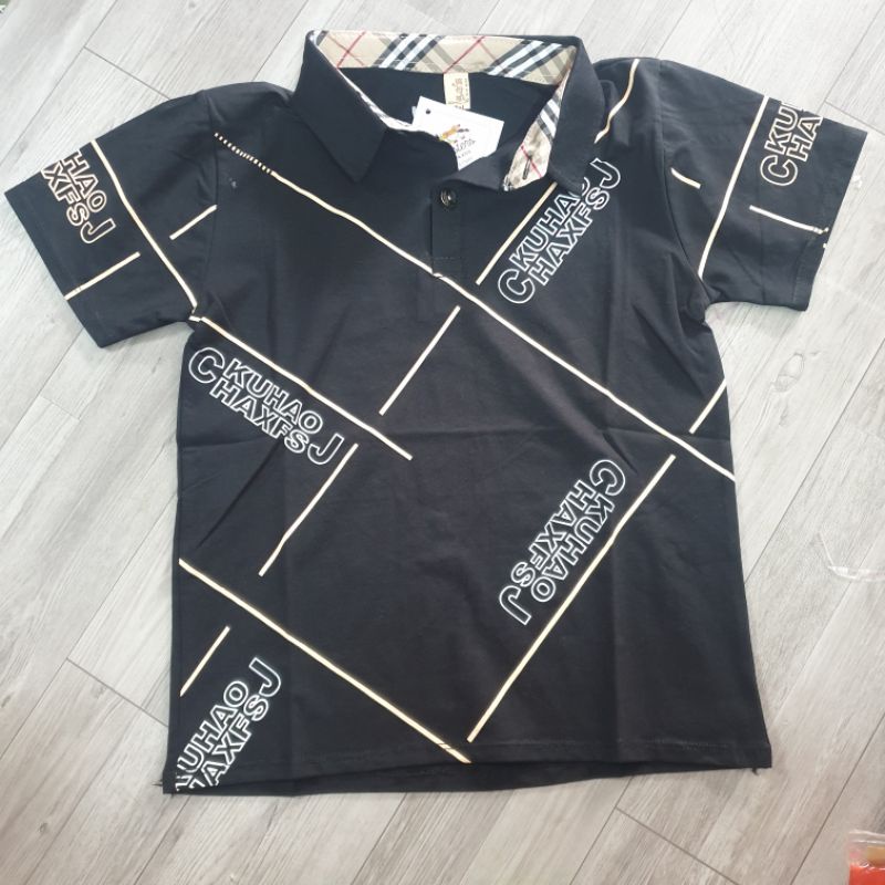 POLO BÉ TRAI {25-35KG} Áo phông cổ bẻ bé trai size đại (chất cotton tàu)