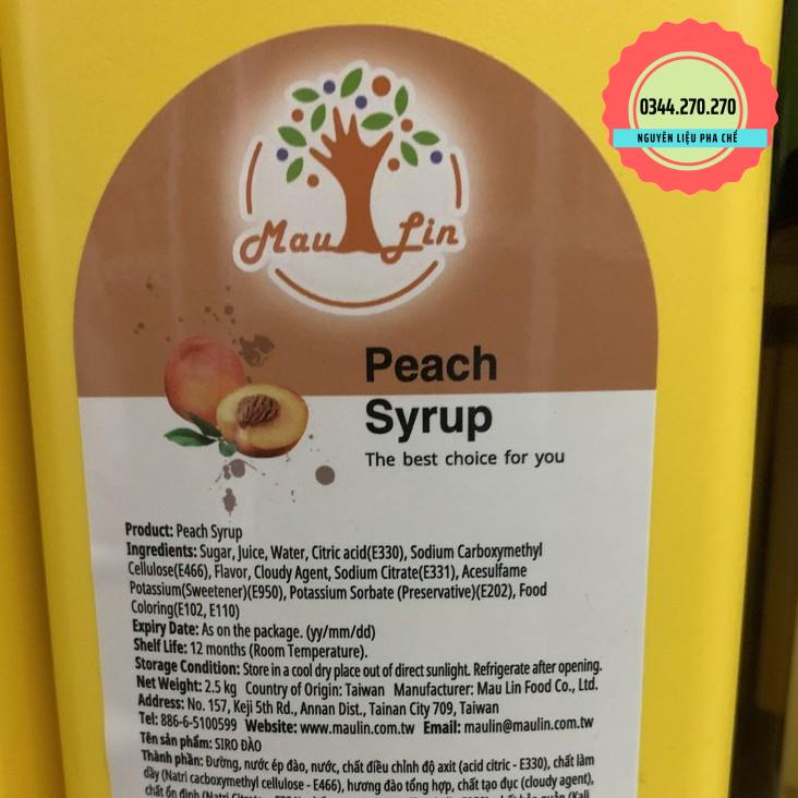 Siro/Syrup Maulin Đào, vải, dâu, chanh dây, kiwi, bạc hà 2,5kg