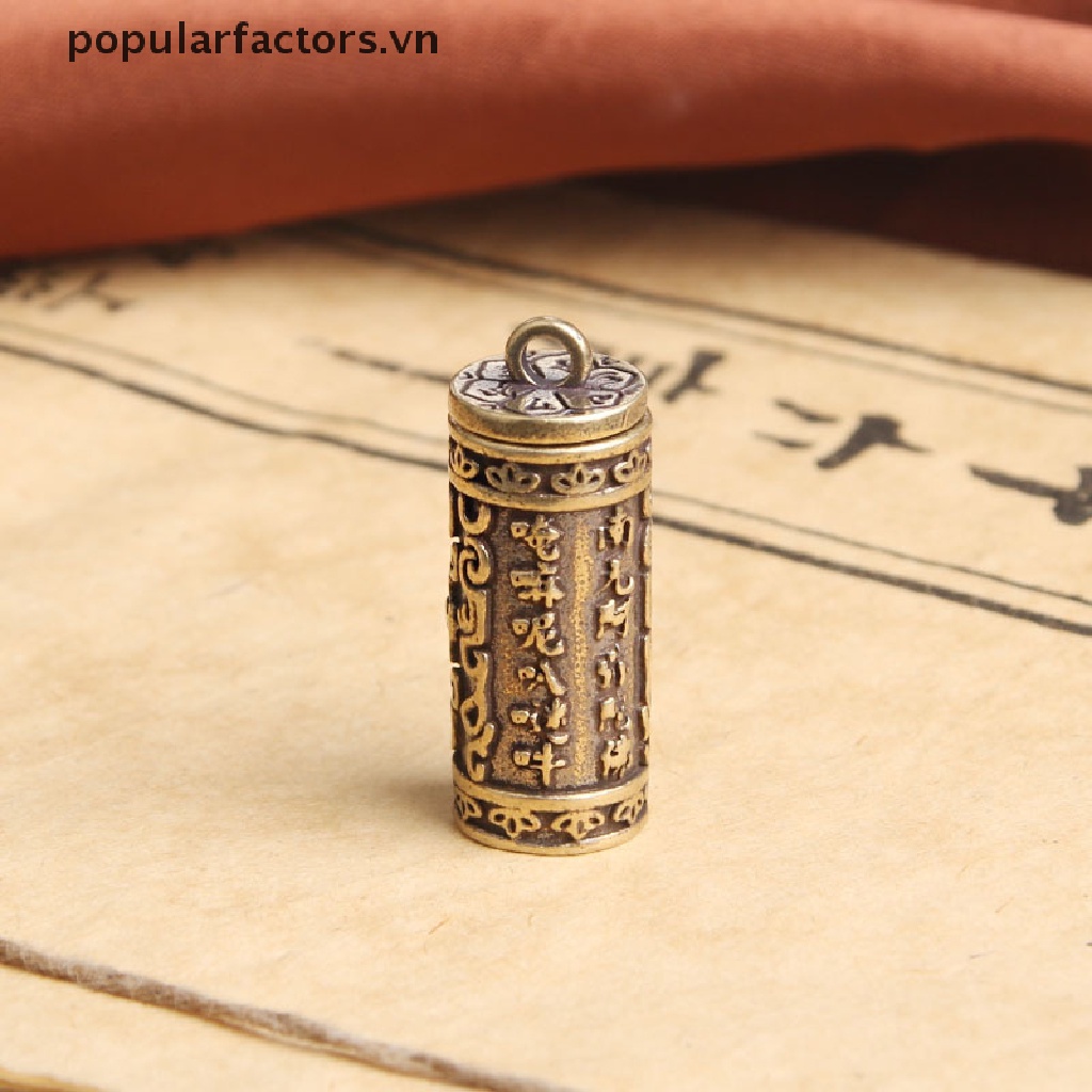 1 Mặt Vòng cổ Hình Trụ Bằng Đồng Thau Phong Cách Phật Giáo