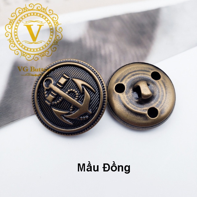 Cúc kim loại cao cấp, cúc mỏ neo phù hợp áo vest nam và nữ, áo khoác, áo măng tô, áo khoác dạ