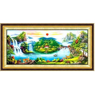 Tranh đính đá non nước hữu tình df2099 - 176*80cm