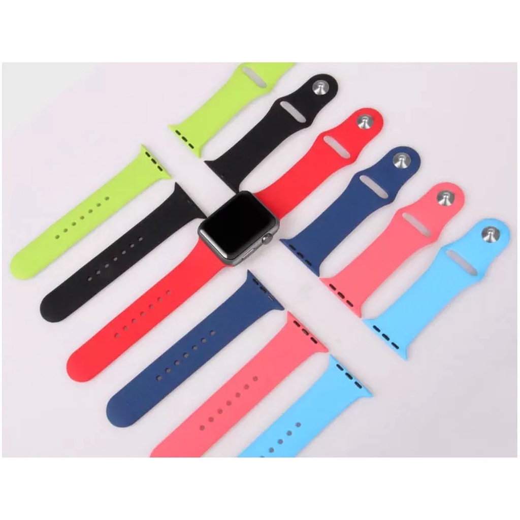 Dây Cao Su Chống Bẩn Apple Watch Series 1/2/3/4/Se/5/6/7 Đủ Size 38mm-40mm-41mm-42mm-44mm-45mm