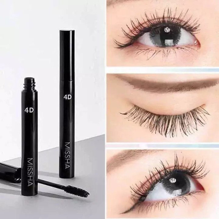 Mascara Missha 4D Làm Dày Mi Và Cong Mi Mẫu Mới - Chuốt Mi Missha 4D Không Lem