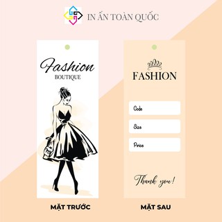 🌸 NHÃN MÁC TAG QUẦN ÁO giúp nâng cao thương hiệu quần áo - Giấy bìa cứng sang trọng 100 cái mẫu 07