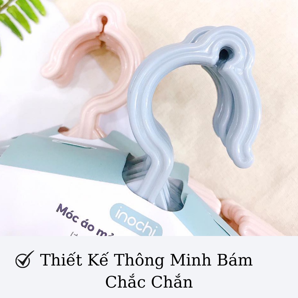 Móc Treo quần áo trẻ em / Hara 185 INOCHI set 10c giúp quần áo gọn gàng ngăn nắp