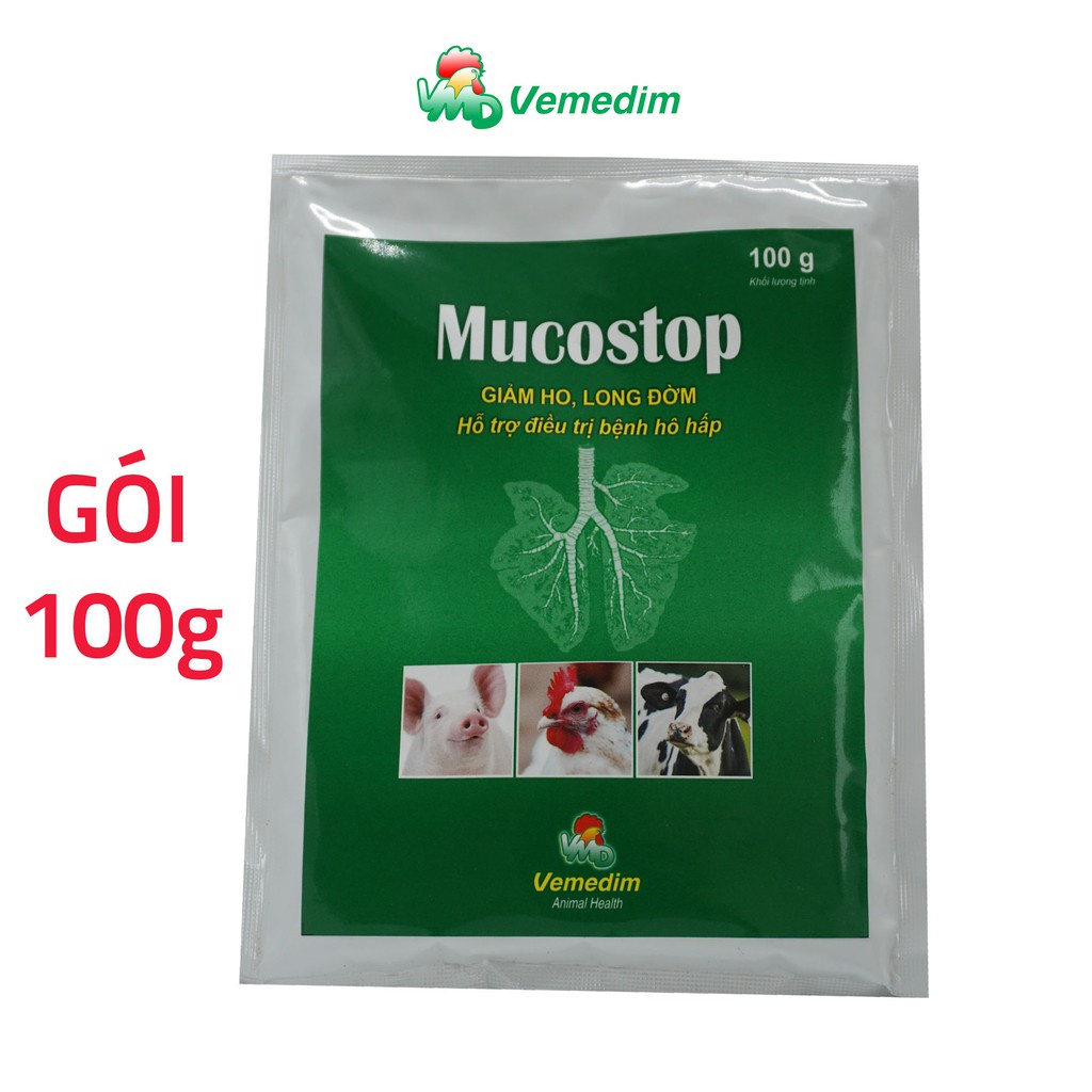 Vemedim Mucostop Dùng cho giảm ho, long đờm và hô hấp (gói 100g)