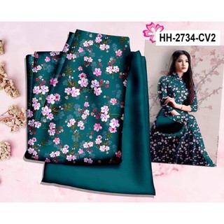 VẢI MAY ÁO DÀI IN 3D HOA NHÍ SIÊU XINH(ẢNH THẬT) HOT