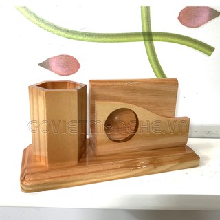 Hộp đựng card visit - Hộp gỗ để name card trang trí bàn làm việc - quầy lễ tân - mẫu cổ điển - Gỗ thông nhập khẩu