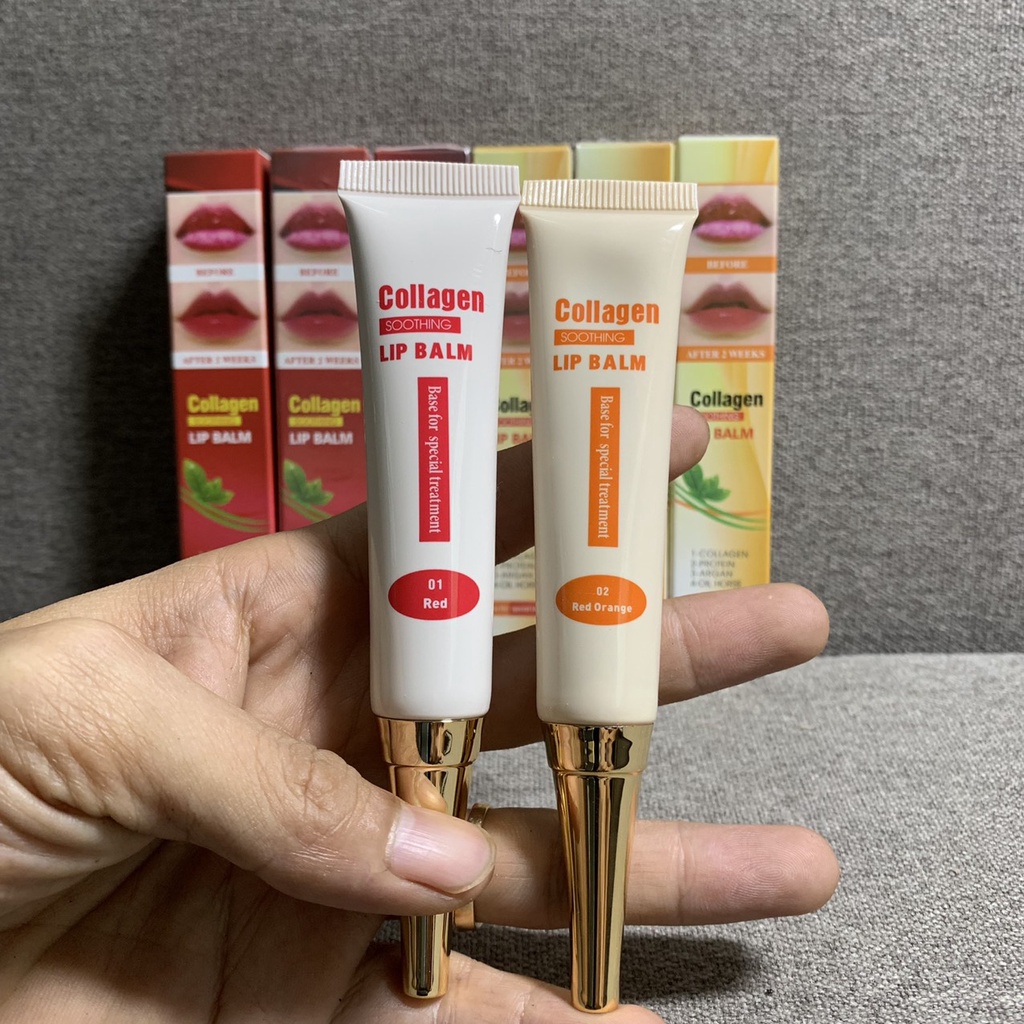 Dưỡng Kích Màu Môi Collagen Lip Balm, Son Dưỡng Có Màu Sau Phun Xăm