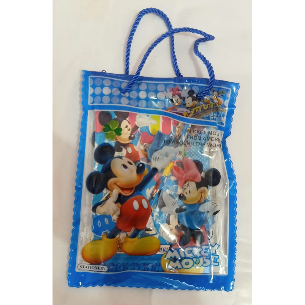 Bộ Dụng Cụ Học Tập Hình Chuột Mickey / Hello Kitty / Người Nhện Rg45