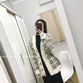 Áo cardigan hoạ tiết