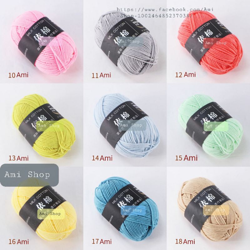 Len Milk Cotton 50g ( Bảng 51 - 70 )