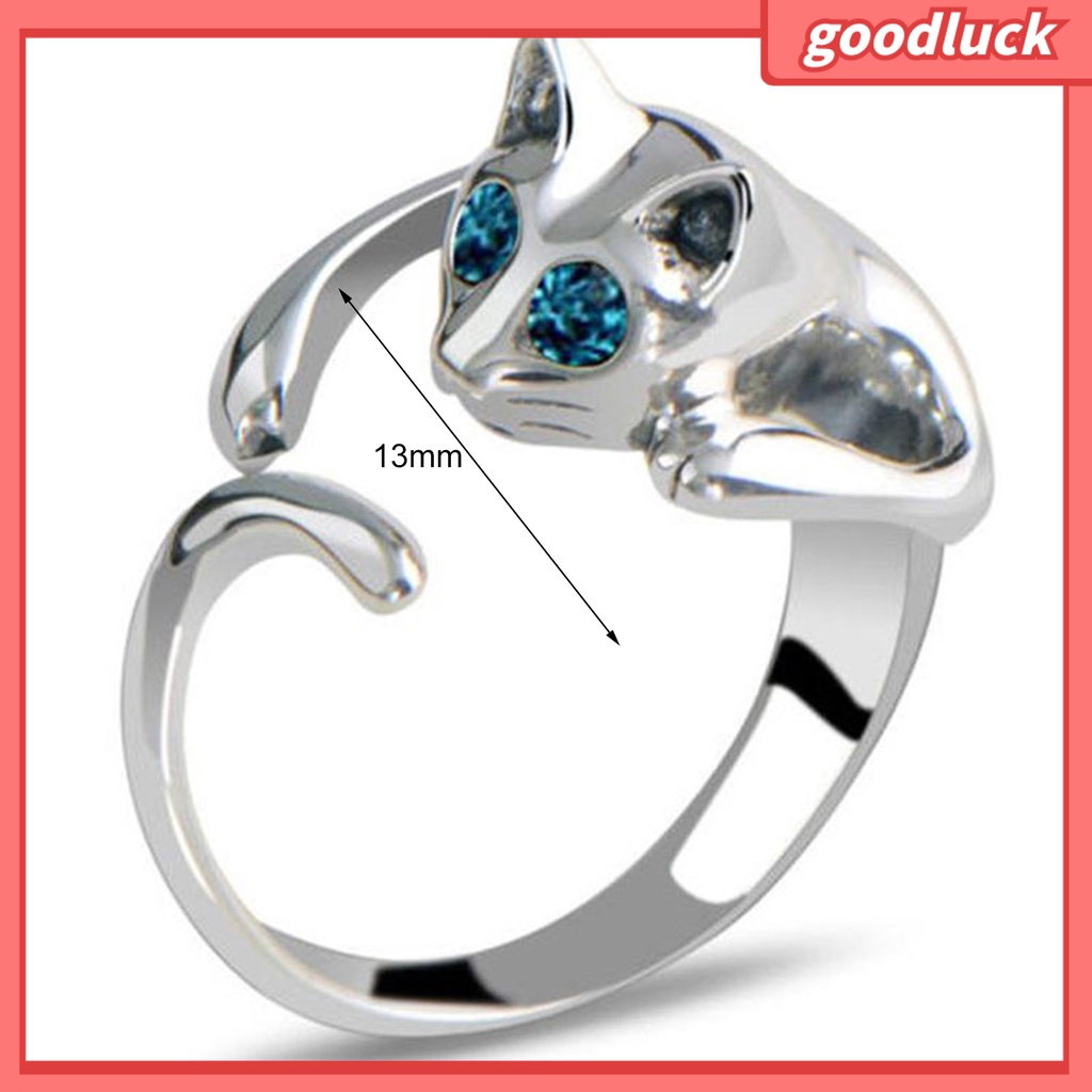 Nhẫn bằng hợp kim hình mèo đáng yêu thời trang cho unisex