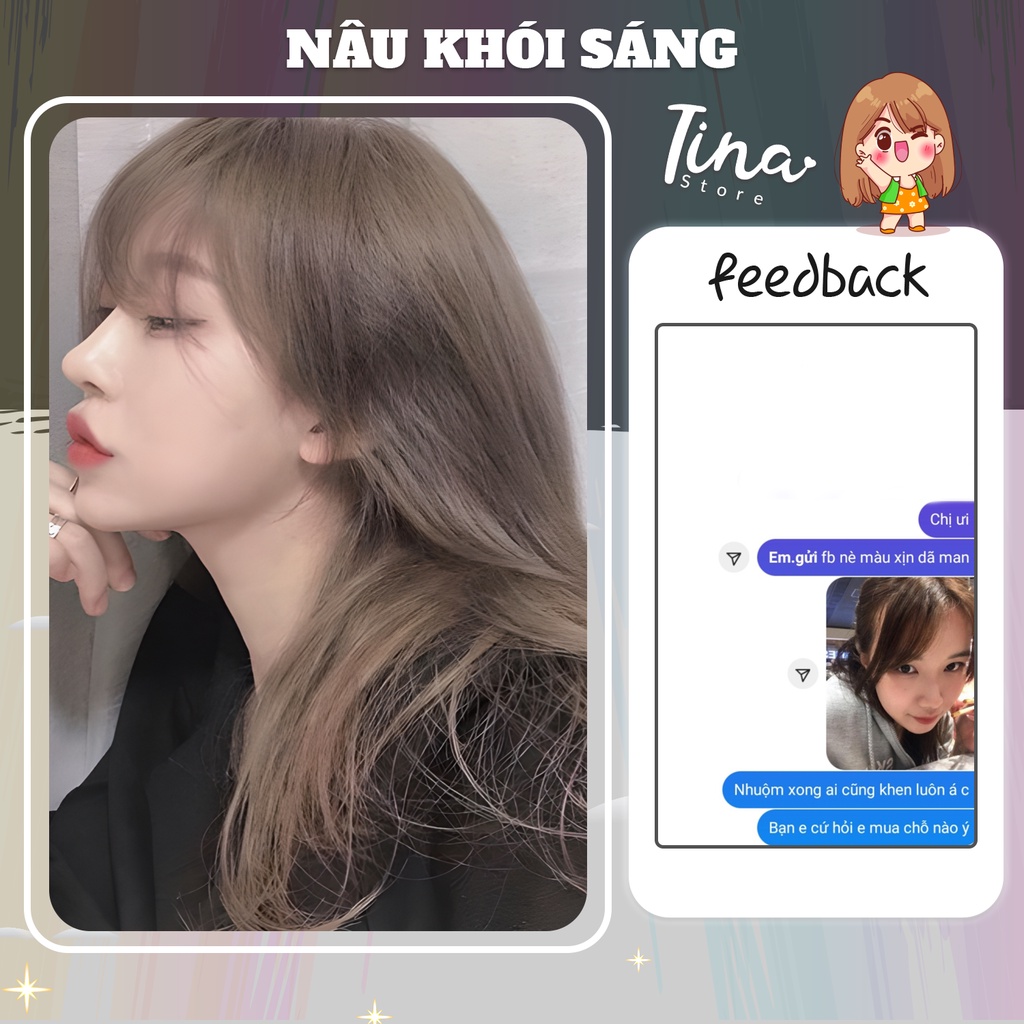 Thuốc Nhuộm Tóc KOOLPRO Màu NÂU KHÓI SÁNG Không Tẩy Tuýp 100g -Beli Official Store