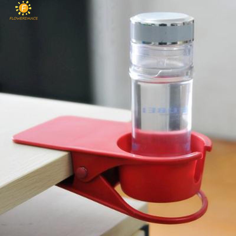 1 Cái Cà Phê Uống Ly Giá Đỡ Bàn Bên Cốc Kệ Nhà Máy Tính Để Bàn, Kẹp Giữ Chắc Chắn Mặt Bàn Màu Cạnh Bàn Kẹp cho Các Bình Nước Cất Giữ Đồ Lặt Vặt FLOWERDANCE