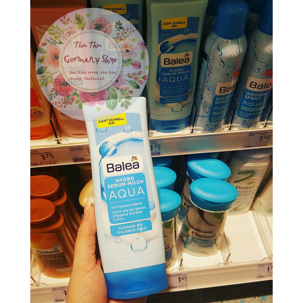 Các loại sữa dưỡng thể Balea Đức