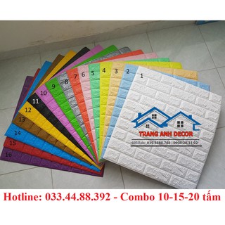 [Combo] Set 10 - 15 - 20 tấm xốp dán tường giả gạch loại 5mm