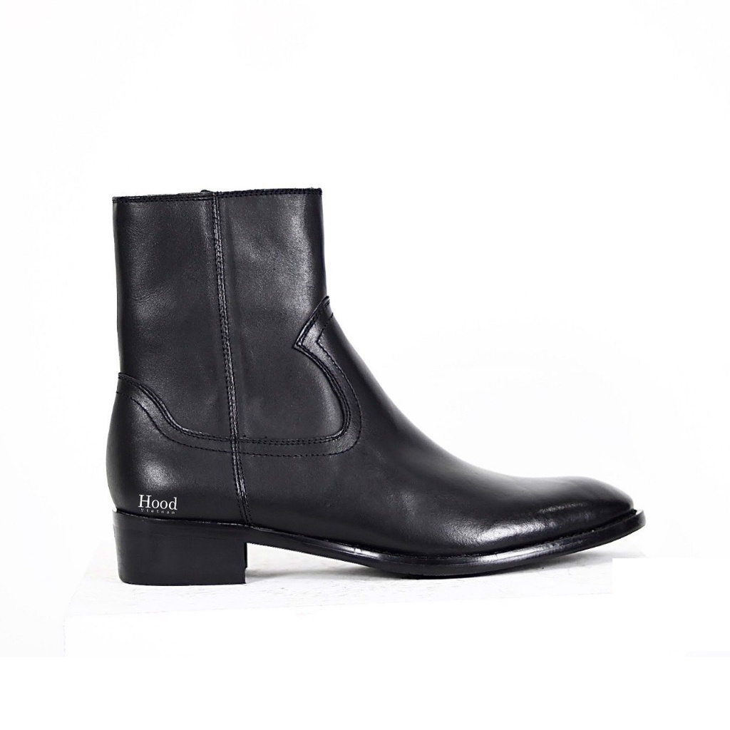 Giày Zip Boot khóa chéo - 100% da bò cao cấp - Khóa INOX chống gỉ - Bảo hành 12 tháng #thehood