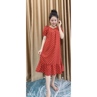 Đầm bầu lụa giấy siêu nhẹ siêu mát