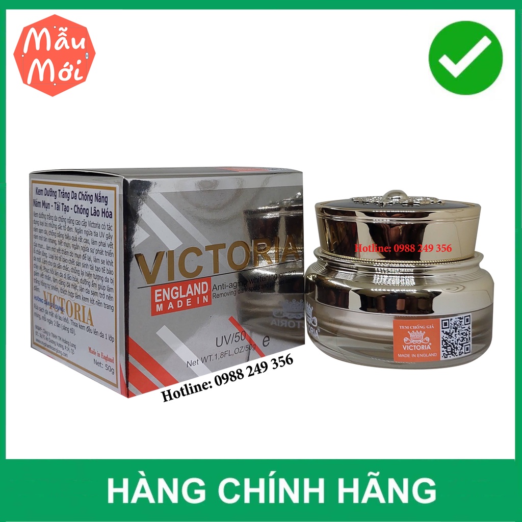 Chính Hãng Kem Dưỡng Trắng Da Cao Cấp VICTORIA Dành Cho Nam Giới 50g