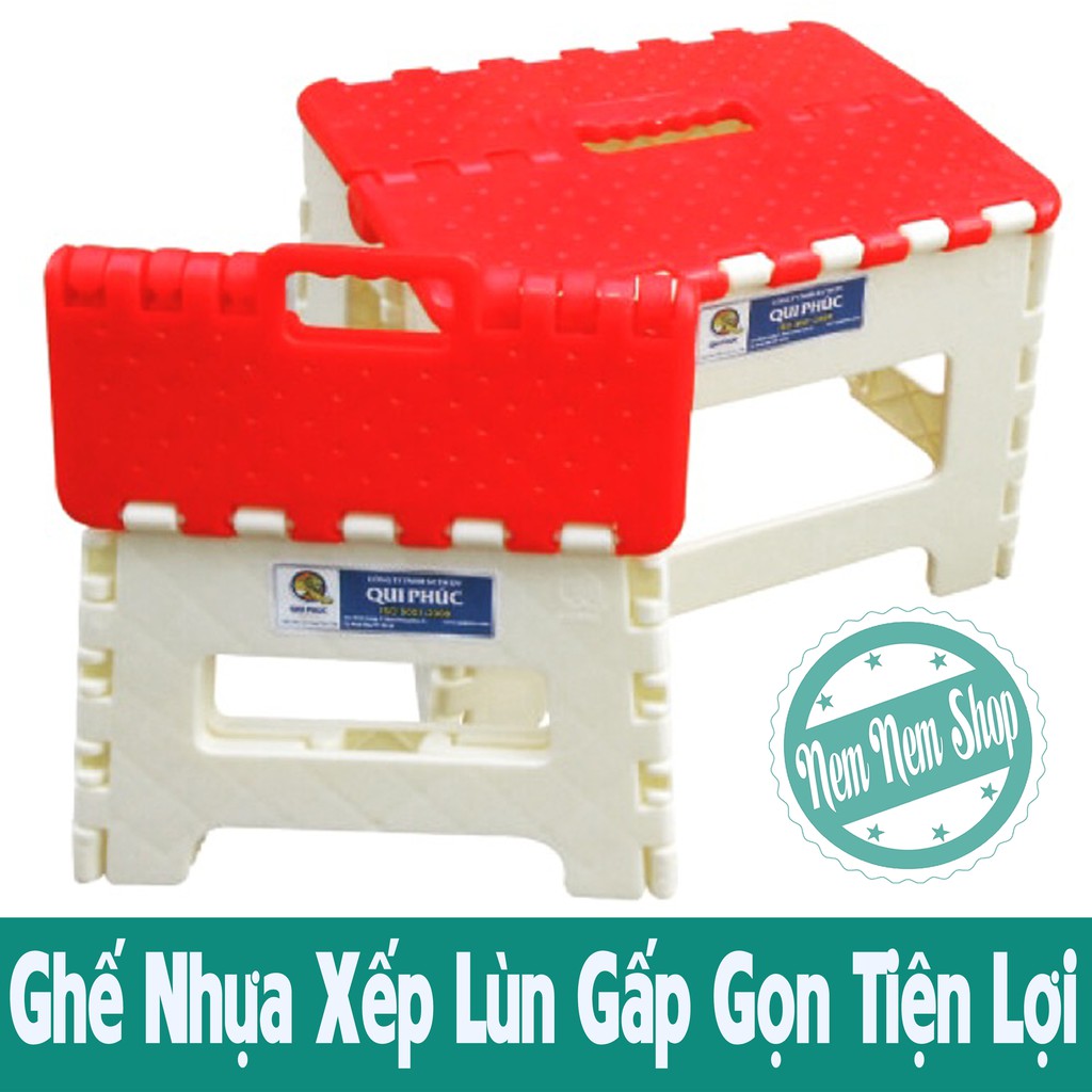 Ghế Nhựa Xếp Lùn Gấp Gọn Tiện Lợi Qui Phúc - Hàng Việt Nam Chất Lượng Cao