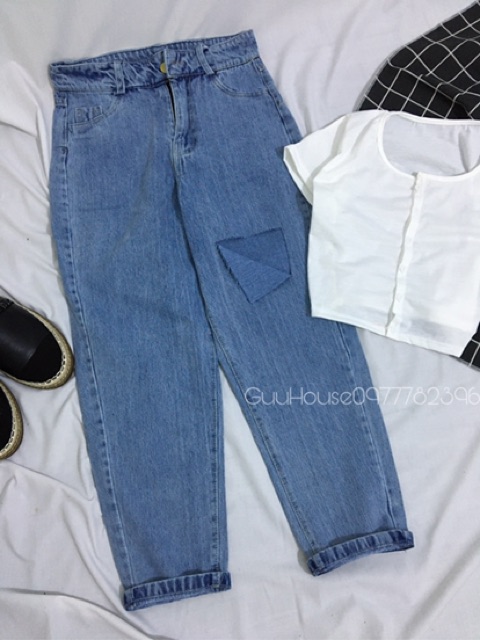 [ Mã FAMAYWA giảm 10K đơn 50K] Quần jeans nữ baggy rách đùi B41 lưng cao chất đẹp đủ size | WebRaoVat - webraovat.net.vn