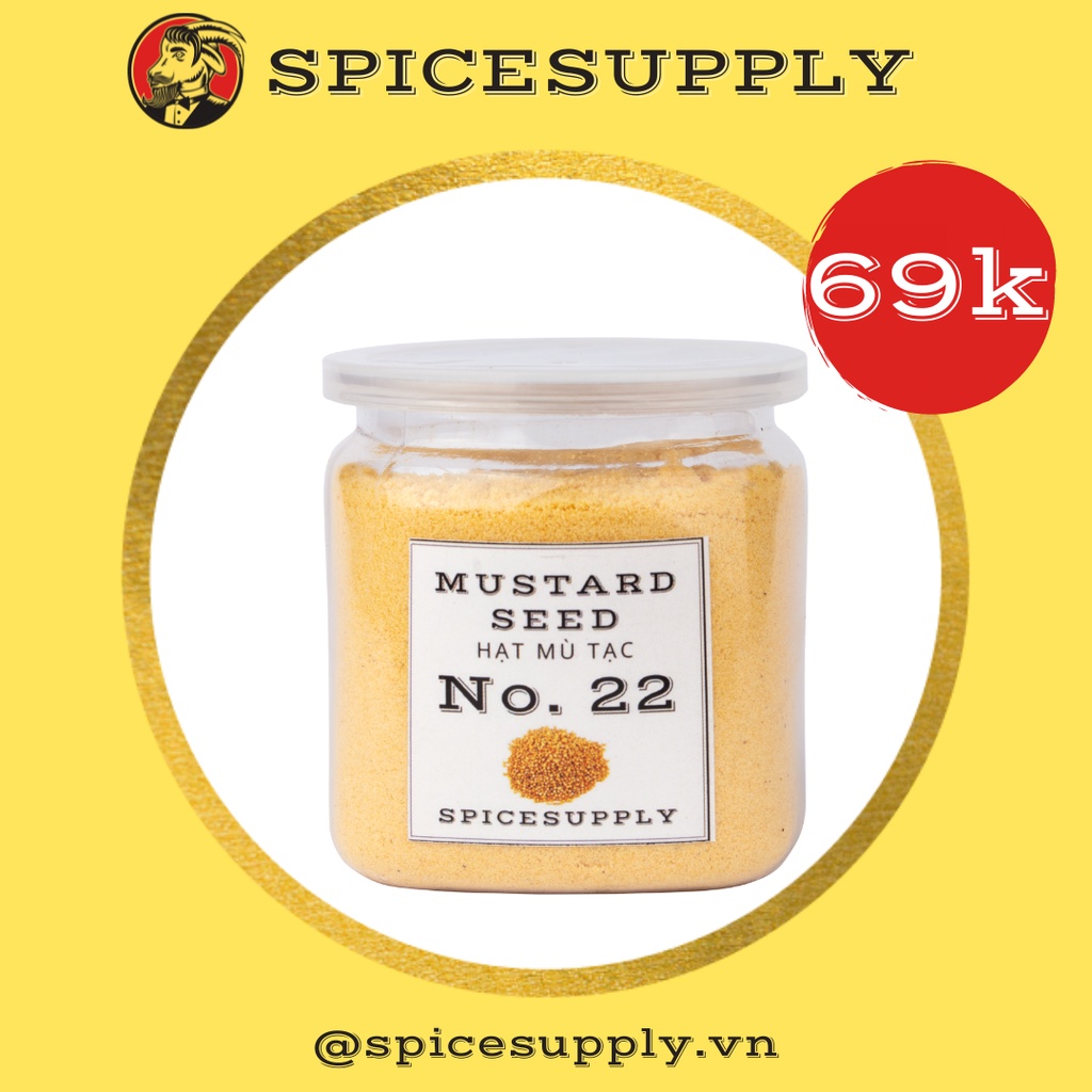 Mustard powder - bột mù tạc tạt vàng SPICESUPPLY Việt Nam Hũ 70g