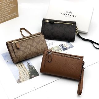 Ví Coach Signature cầm tay Da thật Authentic