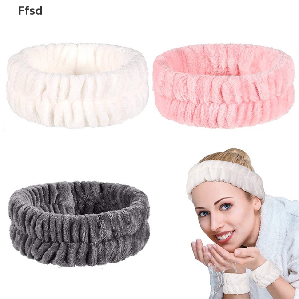 Băng đô turban lông cừu cho nữ dùng khi rửa mặt
