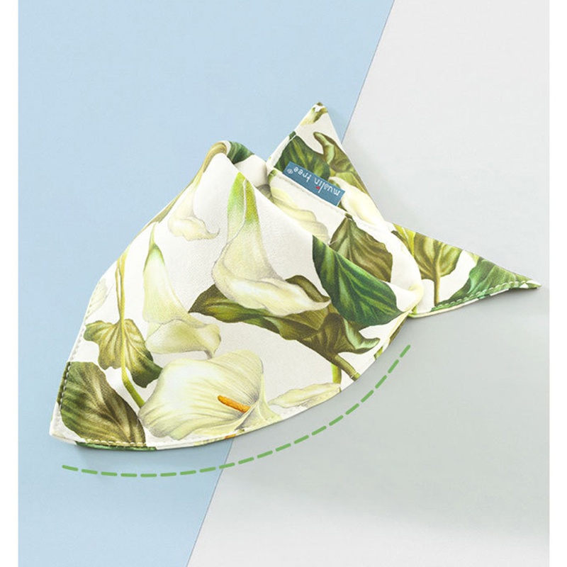 Yếm Ăn Cotton Hình Tam Giác Thấm Hút Tốt Tiện Dụng Cho Bé Sơ Sinh