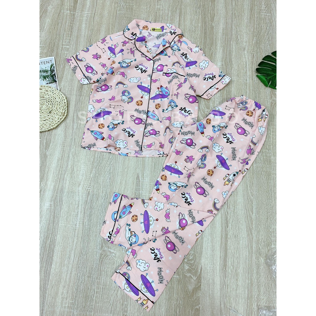 Bộ Kate Thái mặc nhà cho nữ, hàng vải đẹp của Boo Boo, nhiều họa tiết xinh xắn dễ thương