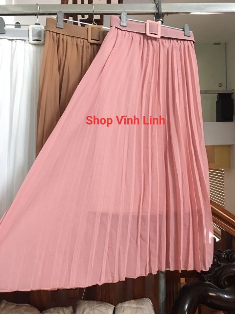 Chân váy xếp ly nhiều màu kèm đai( có video) | BigBuy360 - bigbuy360.vn
