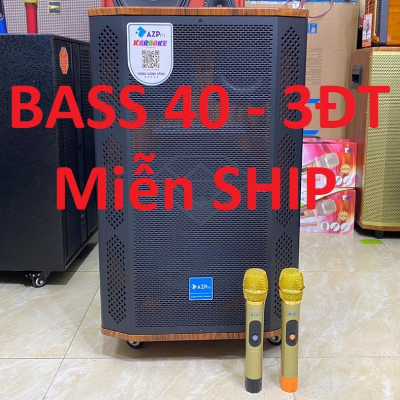 Loa kéo Azpro 2506A - Có Reverb (10 nút) | BASS 40 (3ĐT) - Tặng 2 micro kim loại UHF, Mẫu Mới 2022 Bo Mạch Mới