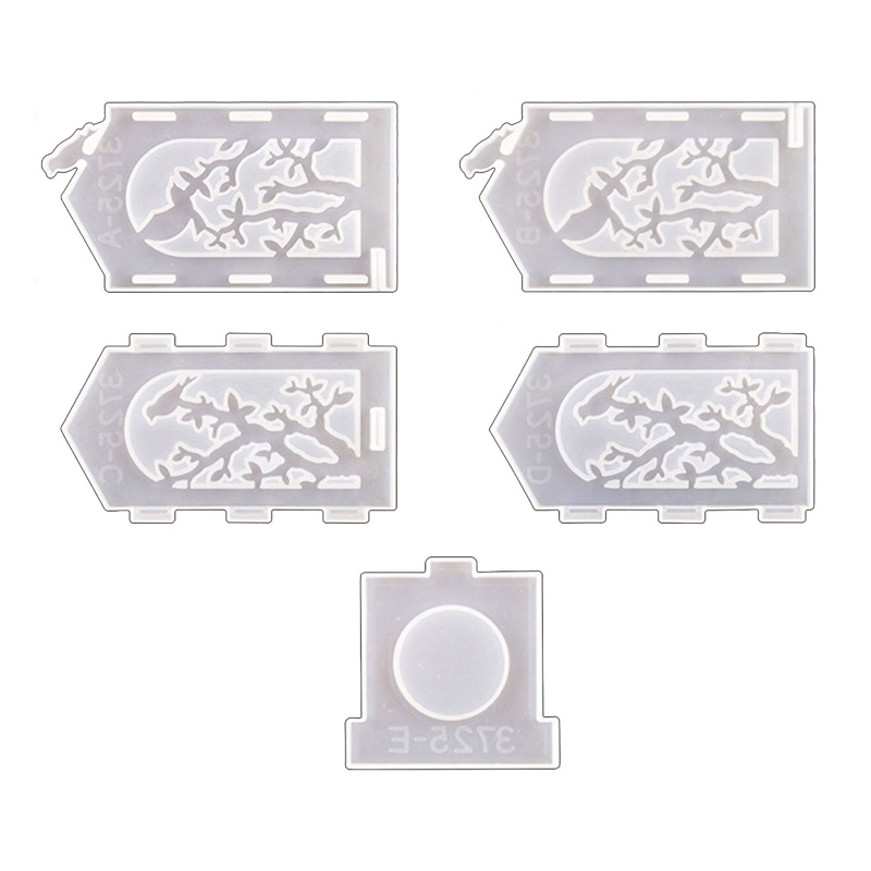 Khuôn Silicone Làm Giá Đỡ Cọ Trang Điểm Bằng Resin Epoxy Hình Lồng Đèn DIY