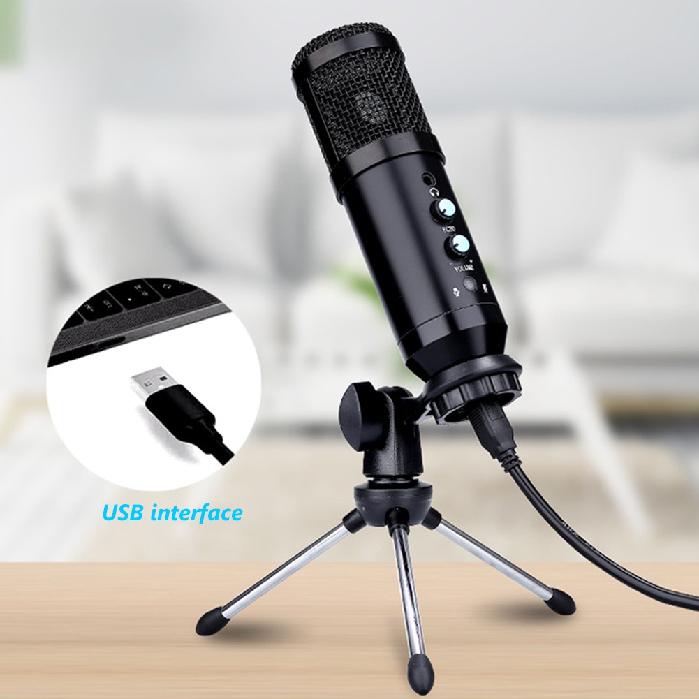 Micro USB, micro tụ điện đa năng podcast, thích hợp cho máy tính, máy tính xách tay, micro cắm là chạy