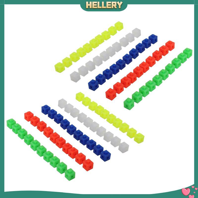 Bộ 100 Khối Lập Phương Nhiều Khớp Nối / Học Toán 5 Màu Tùy Chọn