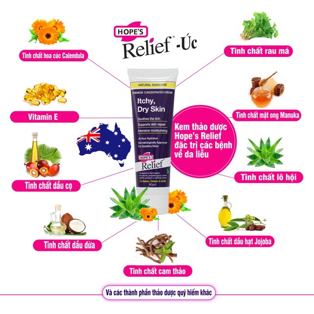 [DEAL SỐC] Kem đa năng dưỡng ẩm, hỗ trợ phục hồi da khô, ngứa Hope’s Relief 60g | BigBuy360 - bigbuy360.vn