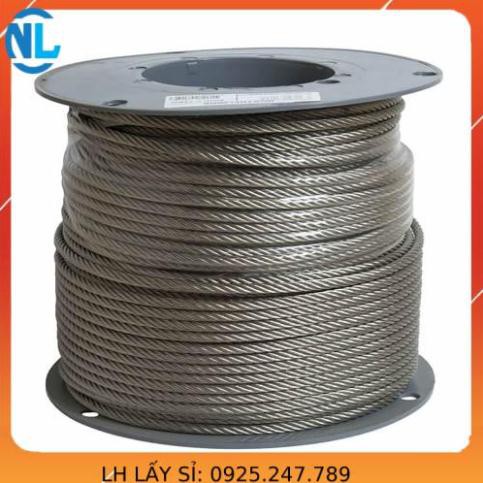 Dây cáp inox chuẩn 304 (2 ly x 30m). dây phơi quần áo. dây phơi đa năng không han rỉ cáp thép giá sỉ